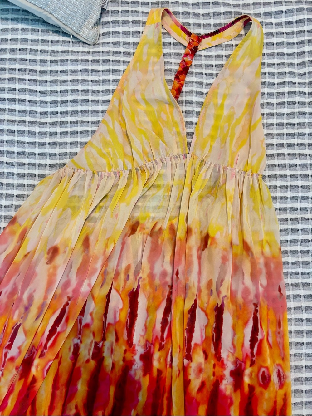 Anthropologie Halter Tie-Dye Maxi Dress swim cover-up - Picture 4 of 8